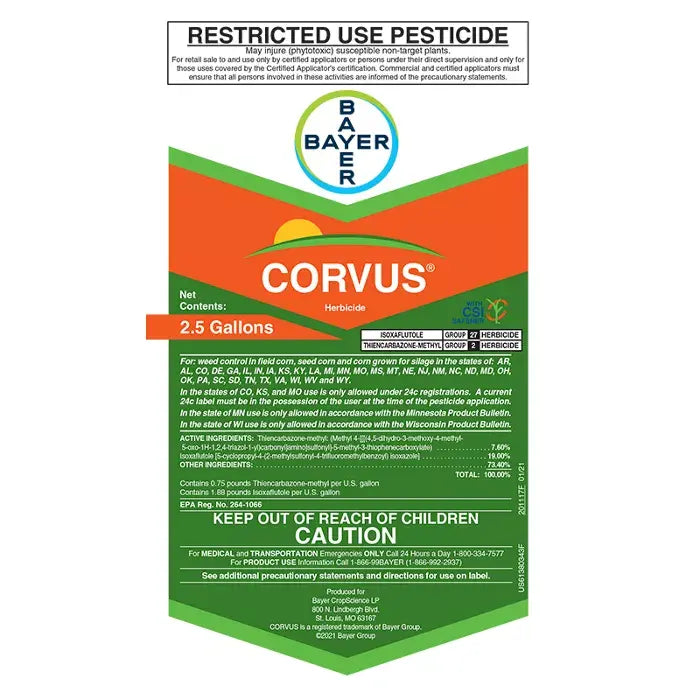 corvus herbicide rate Corvus (2x2.5 G)