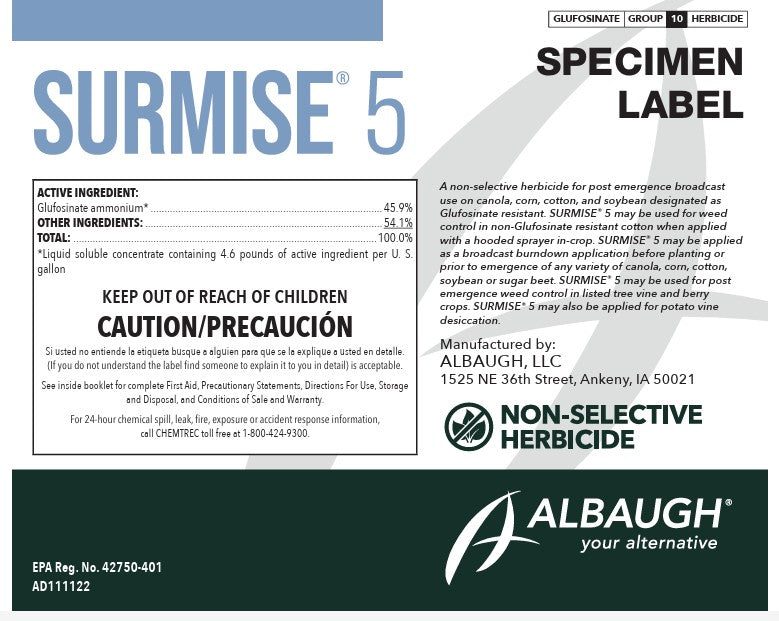 Surmise 5 (High Load Glufosinate in 265 G Tote)