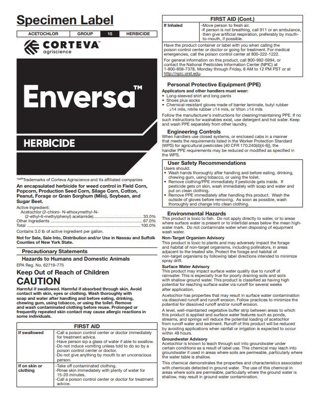 envive herbicide label Enversa Herbicide (250g tote) – Farmerce AG