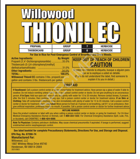 Willowood Thionil EC (265 Gallon Mini-Bulk)
