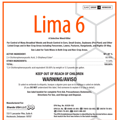 Lima 6 2,4-D LV6 (265 Gallon Mini-Bulk)